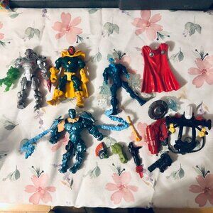 Lot 2014 Marvel Super Hero Mashers Figures Vision Ultron Whiplash + Accessories